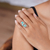 Sterling silver cocktail ring, 'Ocean Melody' - Silver and Reconstituted Turquoise Ring (image 2i) thumbail