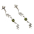 Peridot-Baumelohrringe, 'A New Leaf' - Ohrringe aus Sterlingsilber und Peridot