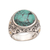 Men's sterling silver ring, 'Taru Tree' - Men's Reconstituted Turquoise and Silver Ring (image 2a) thumbail