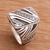 Men's sterling silver ring, 'Energy Path' - Men's Handcrafted Sterling Silver Ring from Indonesia (image 2) thumbail
