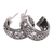 Sterling silver half hoop earrings, 'Hanging Garden' - Sterling Silver Hoop Earrings (image 2a) thumbail