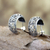 Sterling silver half hoop earrings, 'Hanging Garden' - Sterling Silver Hoop Earrings (image 2b) thumbail