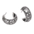 Sterling silver half hoop earrings, 'Hanging Garden' - Sterling Silver Hoop Earrings (image 2d) thumbail