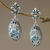 Blue topaz dangle earrings, 'Jungle Kingdom' - Blue Topaz and Sterling Silver Dangle Earrings (image 2b) thumbail
