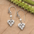 Cultured pearl heart earrings, 'Love in Nature' - Silver and Pearl Heart Earrings thumbail