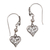 Cultured pearl heart earrings, 'Love in Nature' - Silver and Pearl Heart Earrings (image 2a) thumbail