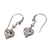 Cultured pearl heart earrings, 'Love in Nature' - Silver and Pearl Heart Earrings (image 2b) thumbail