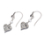 Cultured pearl heart earrings, 'Love in Nature' - Silver and Pearl Heart Earrings