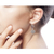 Granat-Herzohrringe - Herzförmige Ohrringe aus Sterlingsilber und Granat