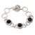 Onyx link bracelet, 'Dark Moon' - Onyx link bracelet (image 2a) thumbail