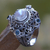 Cultured pearl and blue topaz domed ring, 'Mahameru' - Pearl and Blue Topaz Cocktail RIng thumbail