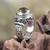 Lemon topaz single stone ring, 'Mystic Moon' - Sterling Silver and Lemon Topaz Ring thumbail