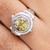 Lemon topaz single stone ring, 'Mystic Moon' - Sterling Silver and Lemon Topaz Ring