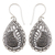Sterling silver dangle earrings, 'Peacock Arabesque' - Handcrafted Sterling Silver Dangle Earrings (image 2a) thumbail