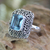 Blue topaz cocktail ring, 'Java Skies' - Blue Topaz and Sterling Silver Cocktail Ring (image 2) thumbail