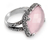 Sterling silver cocktail ring, 'Heart of Rose' - Sterling Silver and Pink Chalcedony Ring thumbail