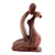 Wood statuette, 'A Kiss on the Cheek' - Wood statuette thumbail