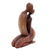 Wood statuette, 'A Kiss on the Cheek' - Wood statuette (image 2c) thumbail