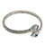 Blue topaz bangle bracelet, 'Tears of Buddha' - Fair Trade Sterling Silver and Blue Topaz Bangle Bracelet (image 2b) thumbail