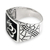 Men's sterling silver ring, 'Balinese Om' - Men's Unique Sterling Silver Signet Ring thumbail