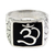 Men's sterling silver ring, 'Sanskrit Om' - Men's Sterling Silver Signet Ring from Indonesia (image 2b) thumbail