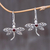 Garnet dangle earrings, 'Enchanted Dragonfly' - Handcrafted Indonesian Silver and Garnet Earrings (image p198735) thumbail