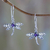 Amethyst dangle earrings, 'Enchanted Dragonfly' - Amethyst and Silver Earrings (image 2) thumbail