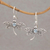 Blue topaz dangle earrings, 'Enchanted Dragonfly' - Sterling Silver and Blue Topaz Dangle Earrings (image 2) thumbail