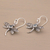 Blue topaz dangle earrings, 'Enchanted Dragonfly' - Sterling Silver and Blue Topaz Dangle Earrings (image 2c) thumbail