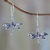Smoky quartz dangle earrings, 'Enchanted Dragonfly' - Smoky quartz dangle earrings