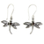 Smoky quartz dangle earrings, 'Enchanted Dragonfly' - Smoky quartz dangle earrings thumbail