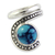 Sterling silver cocktail ring, 'Sanur Swirl' - Sterling Silver and Reconstituted Turquoise Ring (image 2b) thumbail