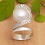 Cultured pearl cocktail ring, 'Sanur Swirl' - Pearl and Sterling Silver Cocktail Ring (image 2) thumbail