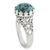 Sterling silver single stone ring, 'Sovereignty' - Silver and Reconstituted Turquoise Ring (image 2b) thumbail