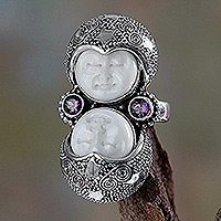 Featured review for Amethyst cocktail ring, Royal Romance