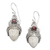 Garnet dangle earrings, 'Royal Romance' - Sterling Silver and Garnet Dangle Earrings