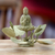 Wood sculpture, 'Buddha on a Lotus' - Hibiscus Wood Buddhism Sculpture thumbail