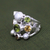 Pearl and peridot cluster ring, 'Tree of Lights' - Pearl and Peridot Cluster Ring (image 2b) thumbail