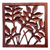 Wood relief panel, 'Melinjo Leaves' - Hand Crafted Wood Relief Panel thumbail
