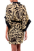 Silk robe, 'Golden Dusk' - Women's Short Silk Robe (image 2b) thumbail