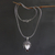 Garnet and moonstone pendant necklace, 'Princess Aura' - Garnet and Bone Silver Pendant Necklace (image 2b) thumbail