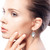 Garnet and blue topaz dangle earrings, 'Princess Aura' - Hand Crafted Bone and Garnet Earrings (image 2b) thumbail