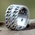 Men's sterling silver ring, 'Fire Lord' - Men's Handcrafted Sterling Silver Band Ring (image 2b) thumbail