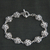 Sterling silver flower bracelet, 'Loyal Frangipani' - Unique Sterling Silver Flower Bracelet thumbail