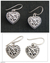 Sterling silver flower earrings, 'Loyal Hearts' - Floral Sterling Silver Heart Earrings 