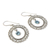 Blue topaz dangle earrings, 'Radiant Halo' - Indonesian Sterling Silver and Blue Topaz Earrings (image 2b) thumbail