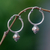 Gold accent hoop earrings, 'Reminisce' - Silver and 18k Gold Hoop Earrings (image 2b) thumbail