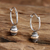 Gold accent hoop earrings, 'Reminisce' - Silver and 18k Gold Hoop Earrings (image 2c) thumbail