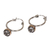 Gold accent hoop earrings, 'Reminisce' - Silver and 18k Gold Hoop Earrings