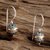 Gold accent dangle earrings, 'Lampion' - Sterling Silver and Gold Accent Dangle Earrings thumbail